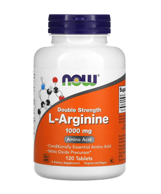 NOW Foods, L-Arginine, Double Strength, 1,000 mg, 120 Tablets