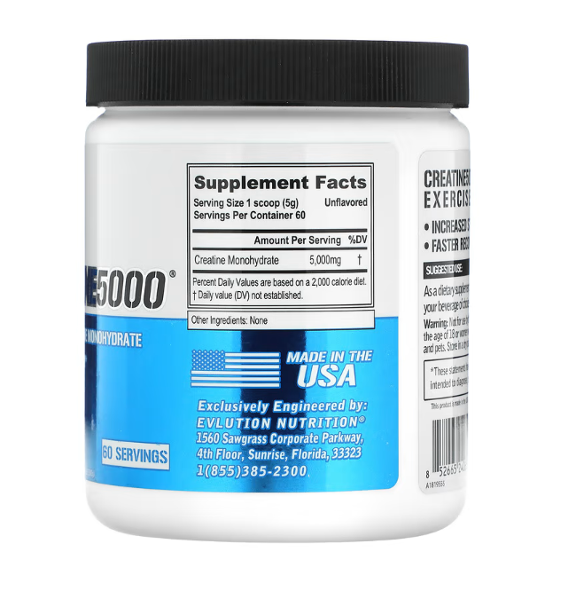 EVLution Nutrition, CREATINE5000, Unflavored, 10.58 oz (300 g)