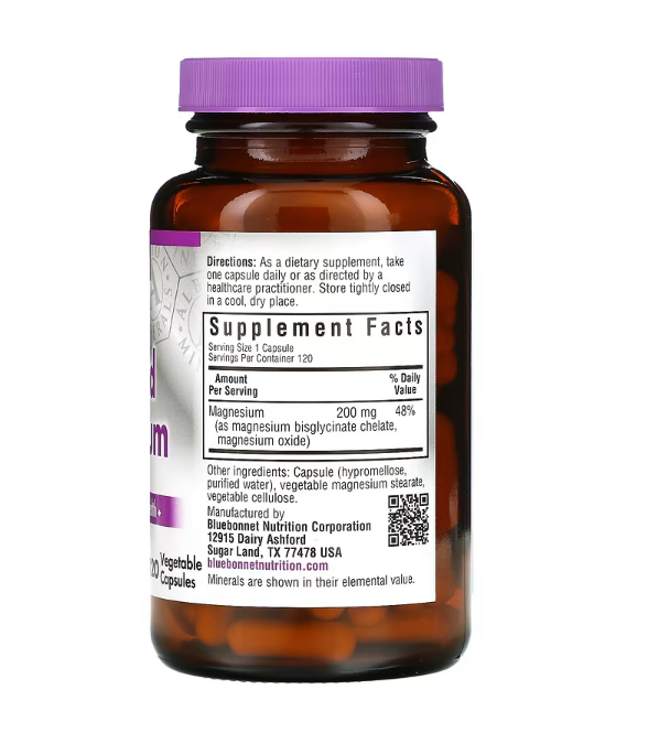 Bluebonnet Nutrition, Buffered Chelated Magnesium, 120 Vegetable Capsules
