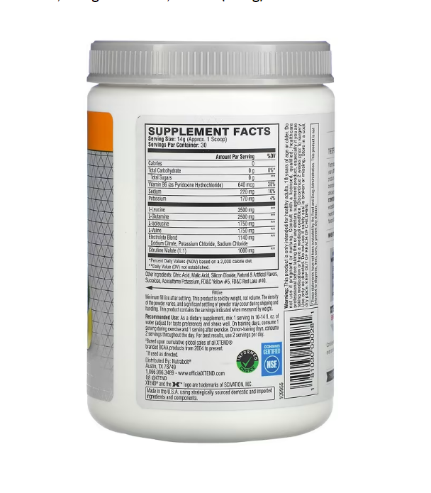 Xtend, The Original 7G BCAA, Mango Madness, 14.8 oz (420 g)