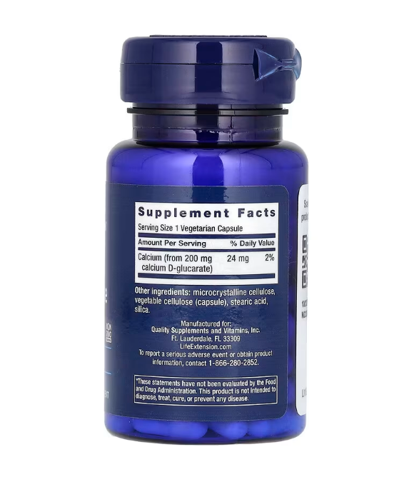 Life Extension, Calcium D-Glucarate, 200 mg, 60 Vegetarian Capsules By Life Extension