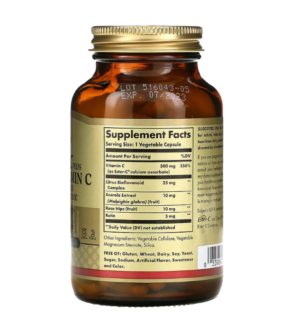 Ester-C Plus, Vitamin C, 500 mg, 100 Vegetable Capsules