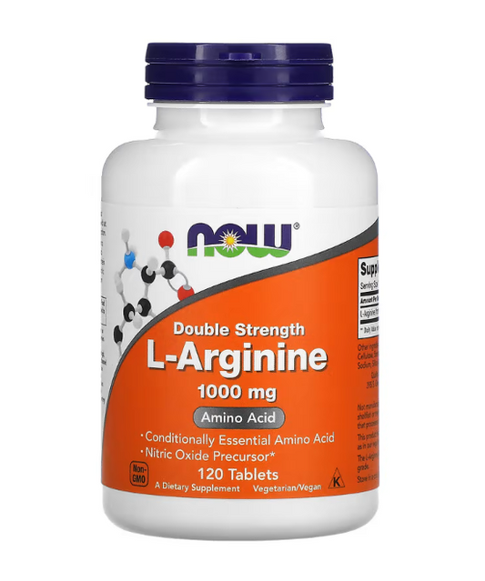 NOW Foods, L-Arginine, Double Strength, 1,000 mg, 120 Tablets