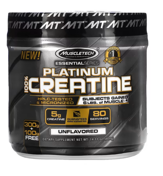 MuscleTech, Essential Series, Platinum 100% Creatine, Unflavored, 14.11 oz (400 g)