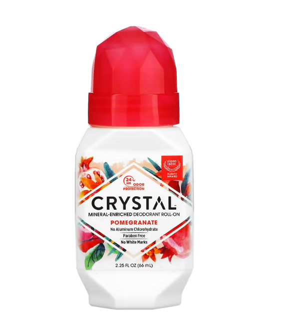 CRYSTAL, Mineral-Enriched Deodorant Roll-On, Unscented, 2.25 fl oz (66 ml)