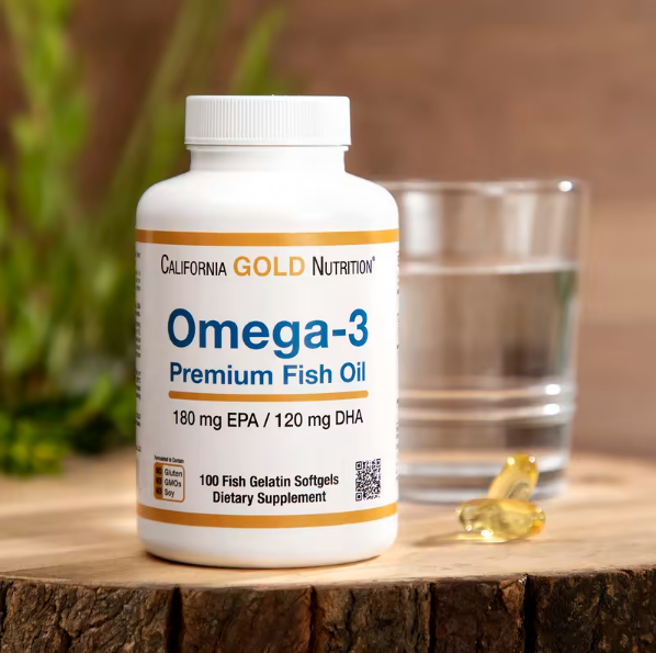 California Gold Nutrition, Omega-3 Premium Fish Oil, 100 Fish Gelatin Softgels